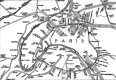 plan de la petite ceinture en 1924